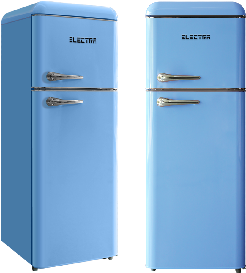 מקרר מקפיא עליון רטרו 208 ליטר Electra ELR210B - גימור תכלת אחריות ע"י היבואן הרשמי