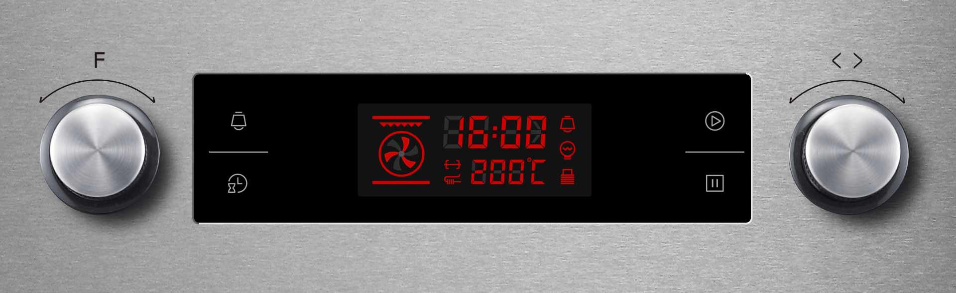 תנור בנוי דיגיטלי 70 ליטר 100123 Electra - גימור נירוסטה אחריות ע"י היבואן הרשמי