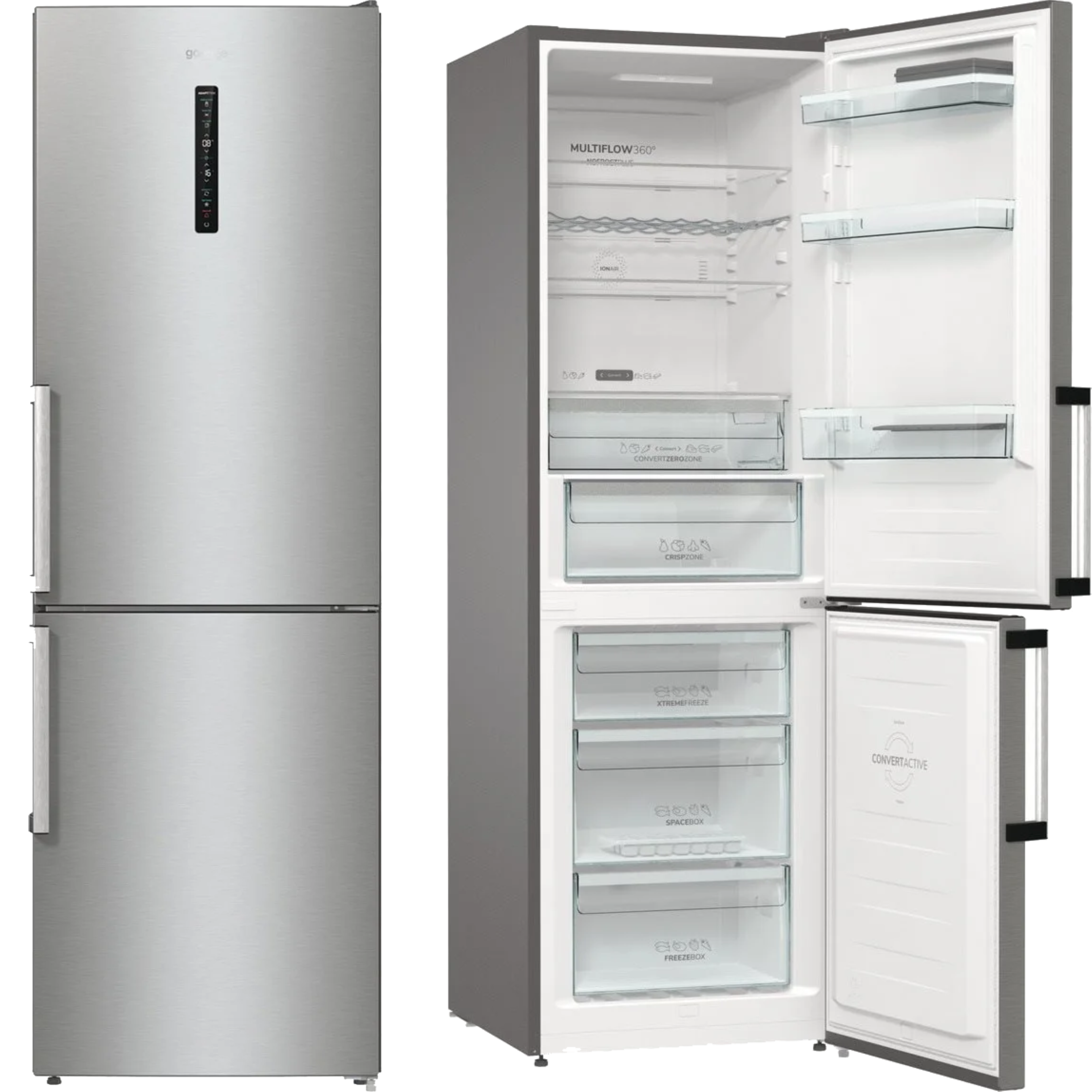 מקרר מקפיא תחתון 326 ליטר Gorenje HY-NRC6193SXL5 - יחידה - גימור נירוסטה אחריות ע"י היבואן הרשמי