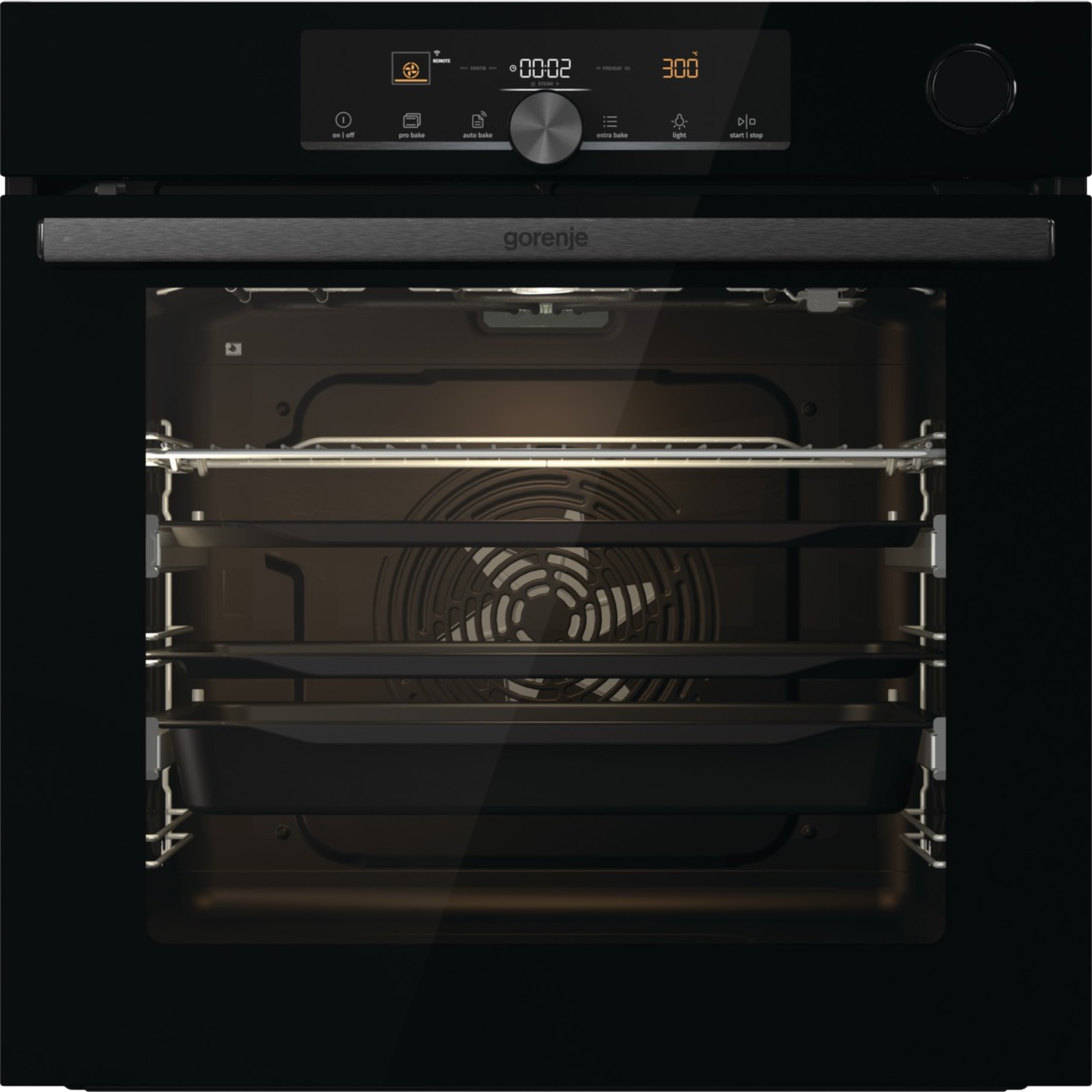 תנור אפייה בנוי פירוליטי 77 ליטר Gorenje Essential Line OPS84BG - גימור שחור אחריות ע"י היבואן הרשמי
