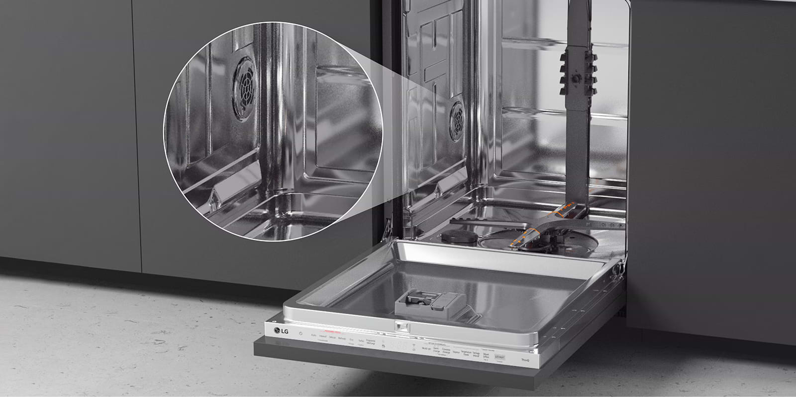 מדיח כלים רחב אינטגרלי מלא 14 מערכות כלים LG DBC513TS - אחריות ע"י היבואן הרשמי