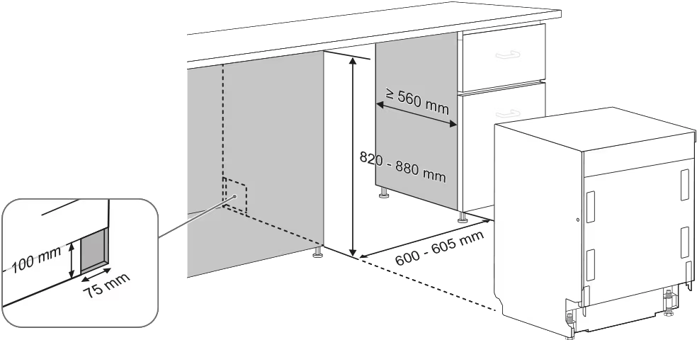 מדיח כלים רחב אינטגרלי מלא 14 מערכות כלים LG DBC513TS - אחריות ע"י היבואן הרשמי