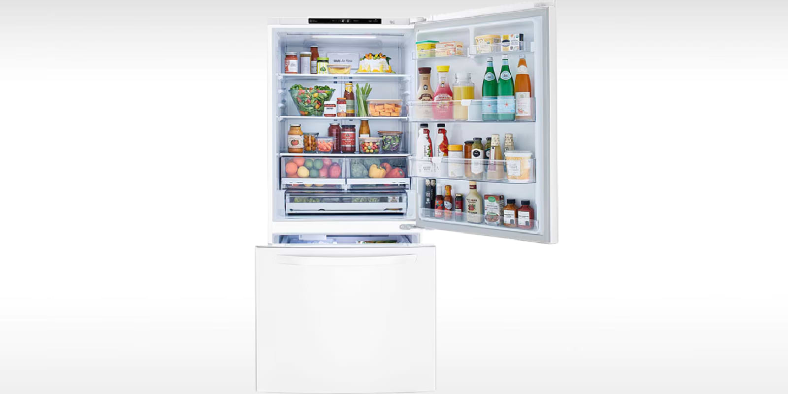מקרר מקפיא תחתון 620 ליטר LG GM-859RWCE עם התקן שבת מובנה - גימור לבן אחריות ע"י היבואן הרשמי