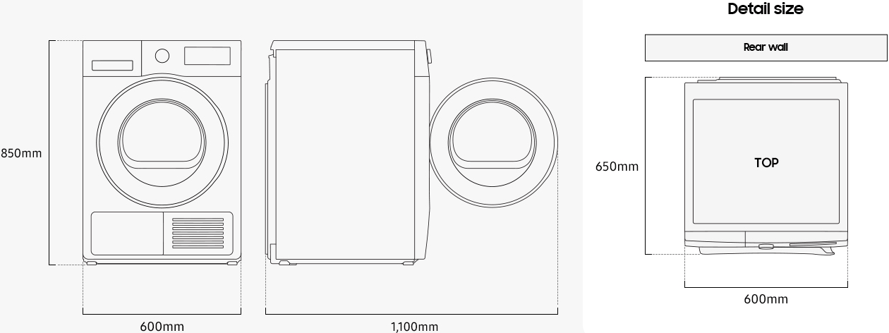 מייבש כביסה פתח חזית 8 ק"ג קונדנסור Samsung DV80CGC030AE Heat Pump - צבע לבן אחריות ע"י סמסונג ישראל