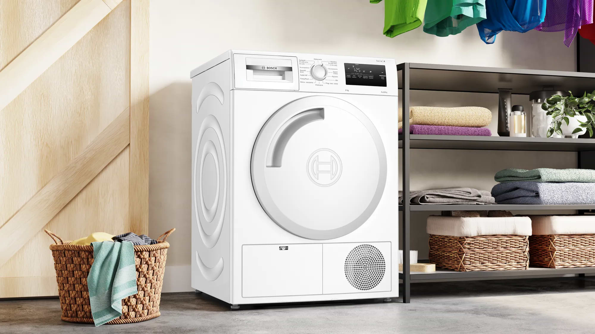 מייבש כביסה 8 ק"ג Bosch WTH83252PL Heat Pump - צבע לבן שנה אחריות