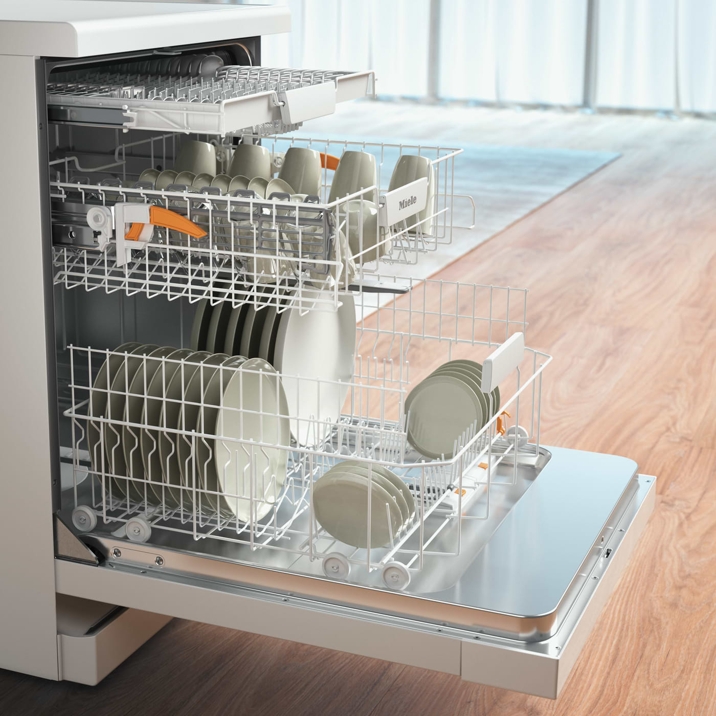 מדיח כלים 60 ס"מ 14 מערכות כלים Miele G5110SCW - צבע לבן אחריות ע"י אלקטרה היבואן הרשמי