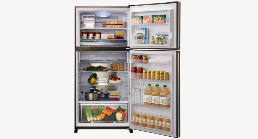 מקרר מקפיא עליון 516 ליטר Sharp SJ-3650-BS עם התקן שבת מהדרין - גימור נירוסטה בהירה אחריות ע"י היבואן הרשמי
