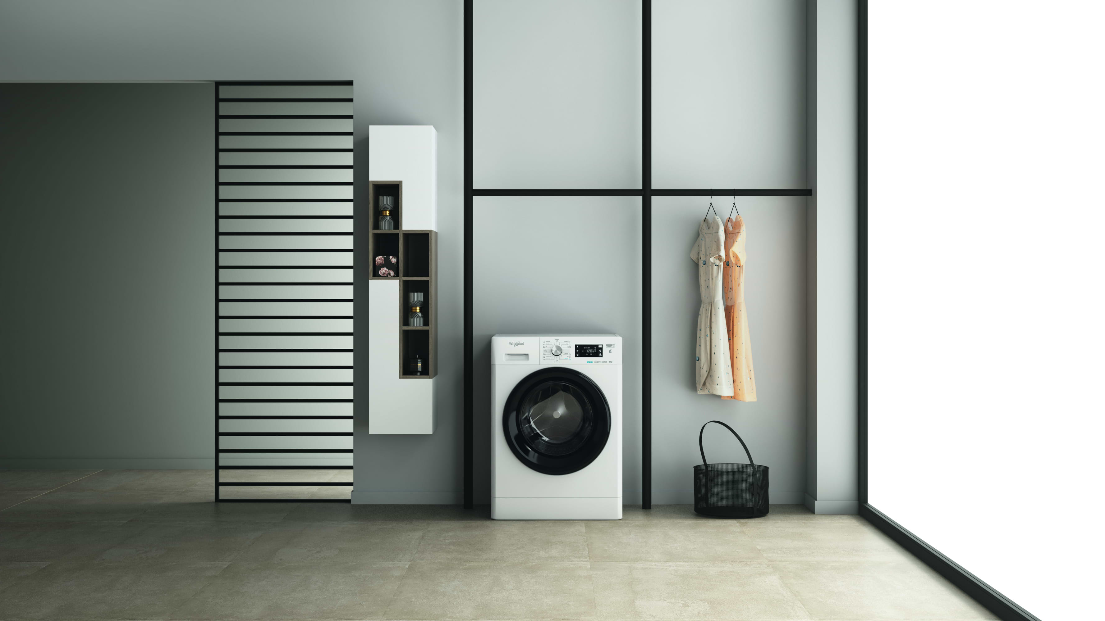מכונת כביסה פתח חזית 8 ק"ג Whirlpool FFB 8258 BV IL במהירות 1200 סל"ד - צבע לבן אחריות ע"י היבואן הרשמי