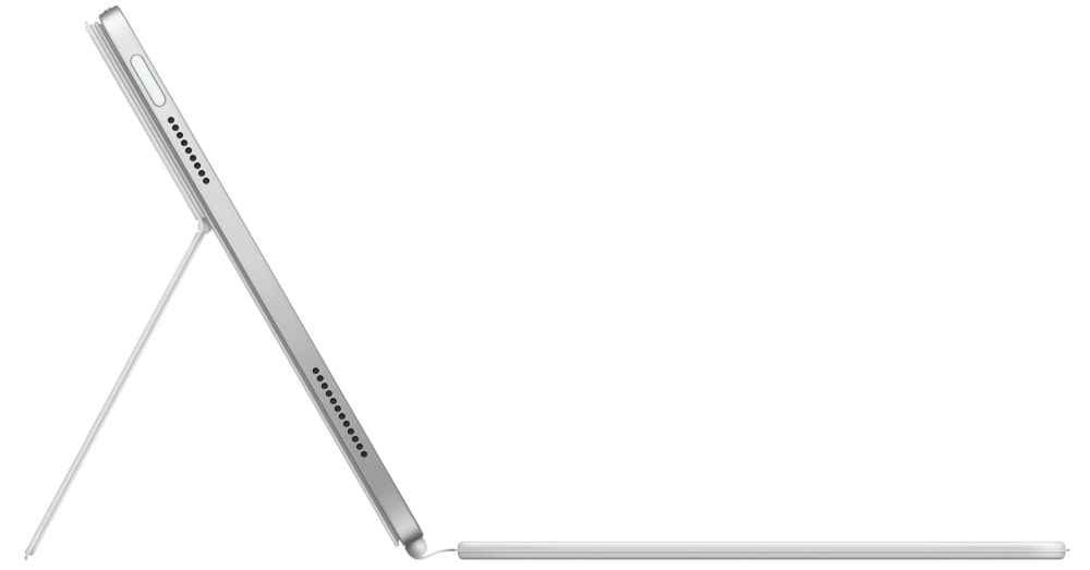 כיסוי מקלדת Apple Magic Keyboard Folio בעברית ל- Apple iPad 10.9" 2022 (10th Generation) - צבע לבן שנה אחריות ע"י היבואן הרשמי