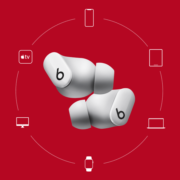 אוזניות אלחוטיות Beats Studio Buds ANC - צבע שחור שנה אחריות ע"י היבואן הרשמי
