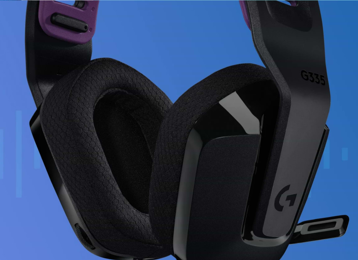 אוזניות גיימינג Logitech G335 - צבע שחור שנתיים אחריות ע"י היבואן הרשמי