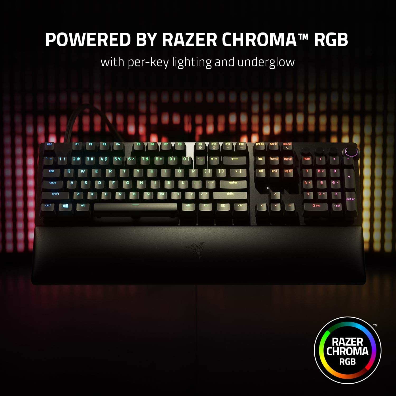 מקלדת גיימניג חוטית Razer Huntsman V2 - צבע שחור שנתיים אחריות ע"י היבואן הרשמי