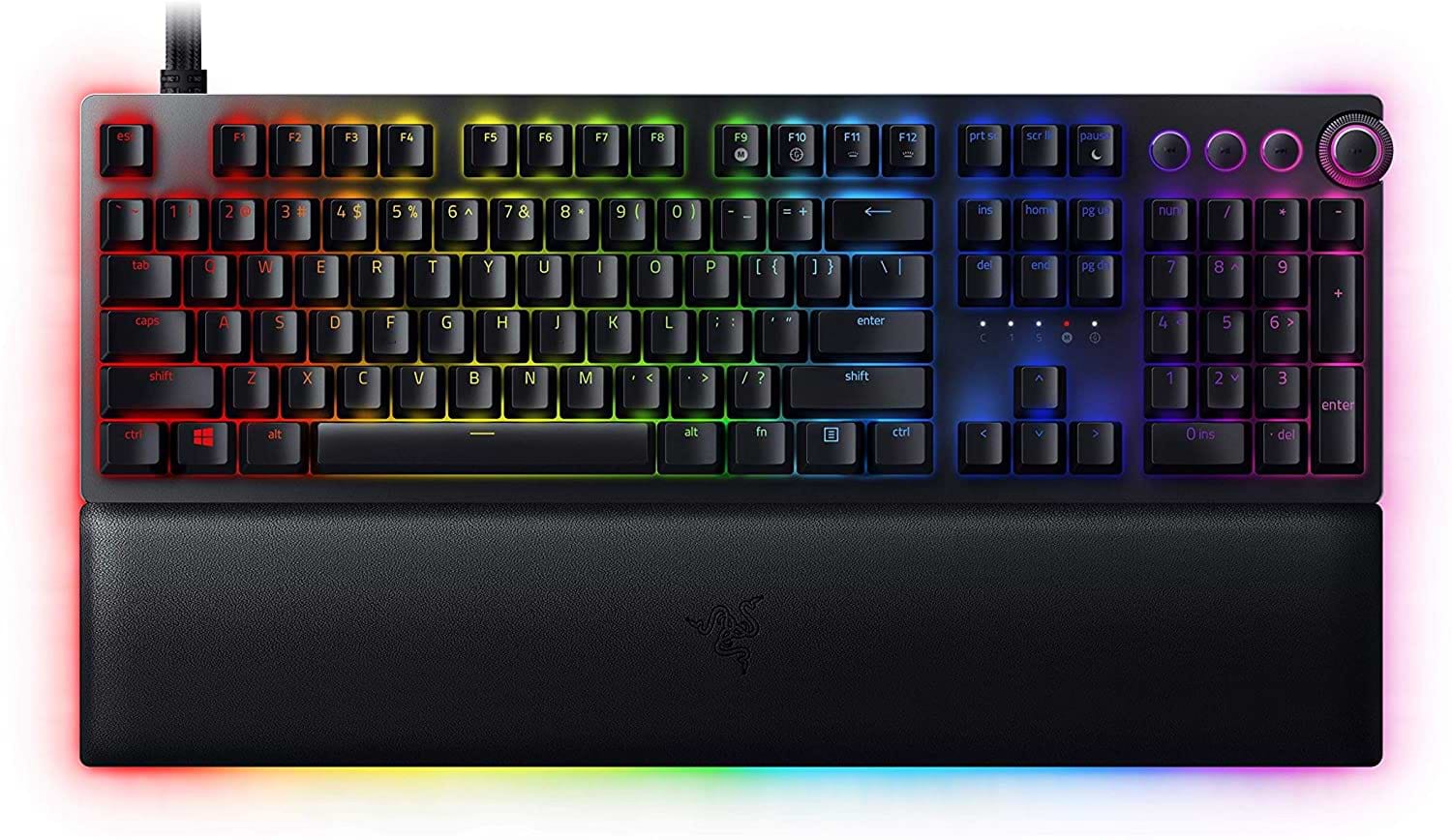 מקלדת גיימניג חוטית Razer Huntsman V2 - צבע שחור שנתיים אחריות ע"י היבואן הרשמי