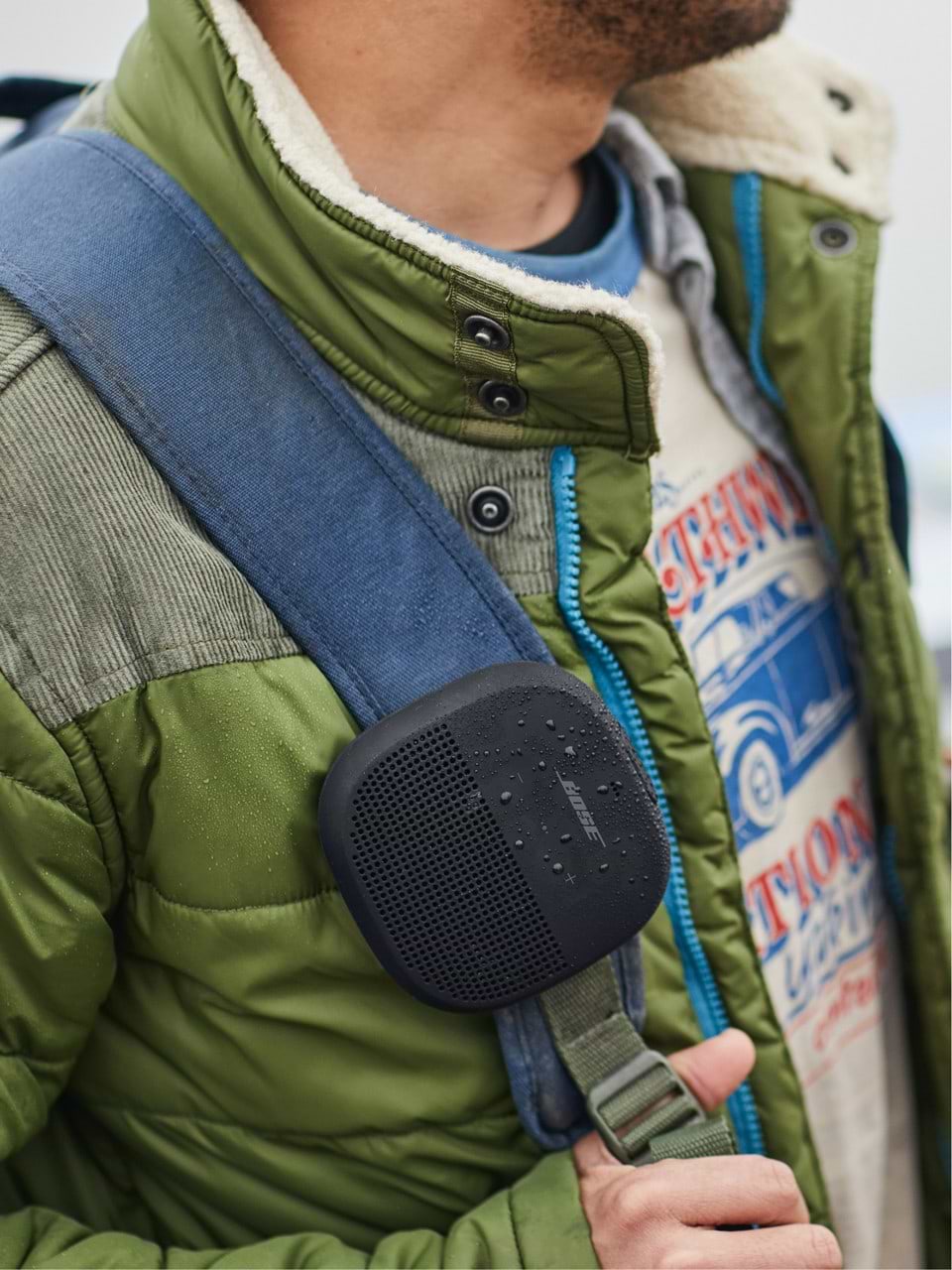 רמקול אלחוטי נייד Bose Soundlink Micro - צבע כחול אבן שנה אחריות ע"י היבואן הרשמי