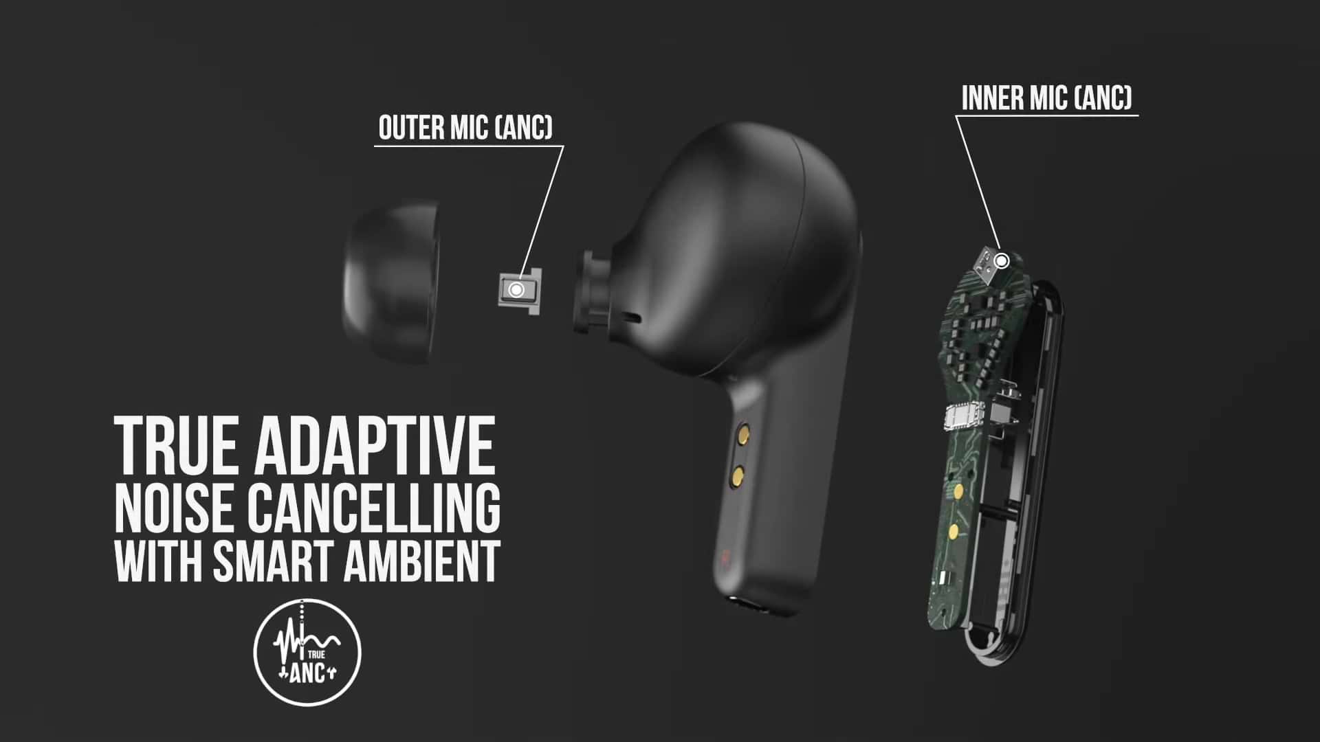 אוזניות אלחוטיות עם סינון רעשים אקטיבי JBL Live Pro 2 TWS - צבע שחור שנה אחריות ע"י היבואן הרשמי