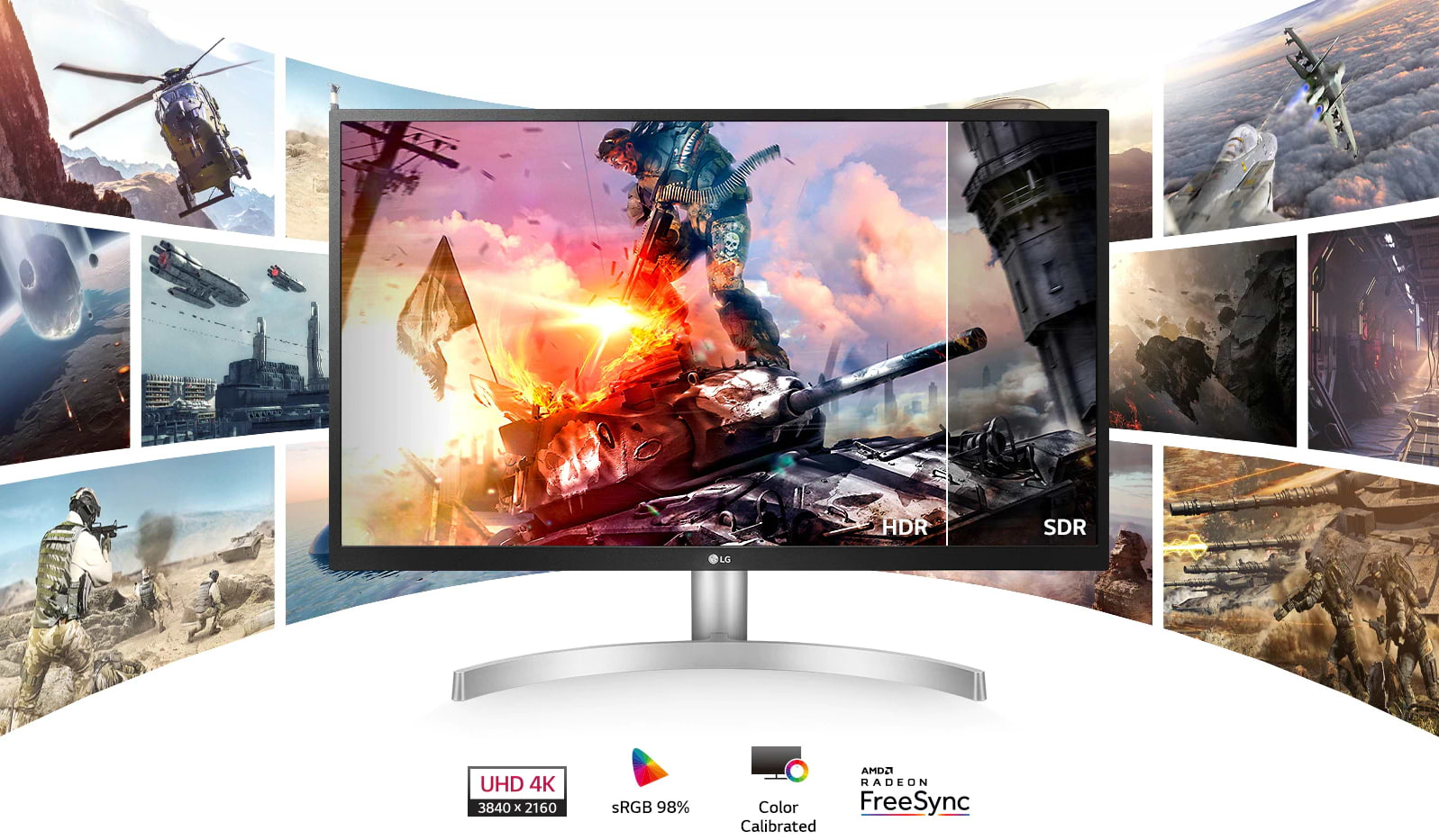 מסך מחשב LG 27UL500-W 4K UHD IPS Radeon FreeSync - צבע לבן שלוש שנות אחריות ע"י היבואן הרשמי