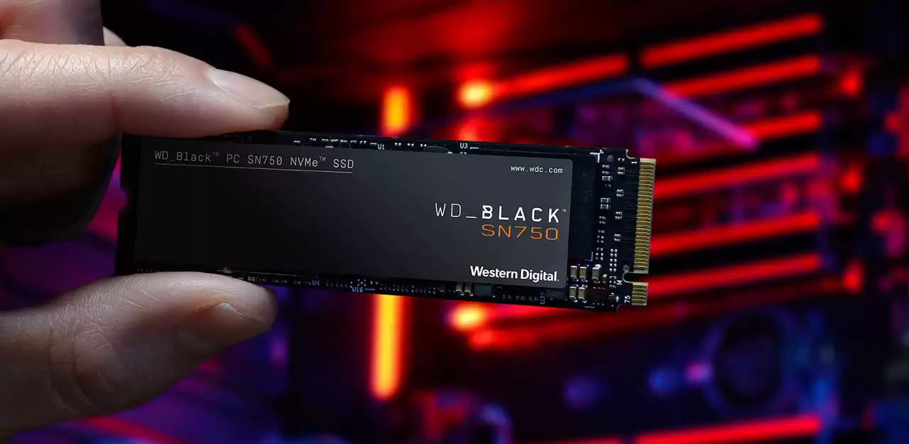 כונן קשיח פנימי  WD Black SN750 NVMe SSD 250GB - צבע שחור חמש שנות אחריות ע"י היבואן הרשמי
