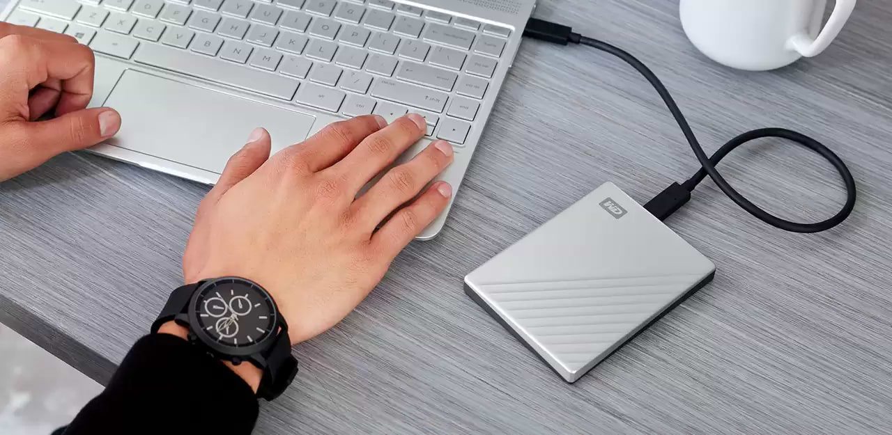 כונן קשיח חיצוני WD My Passport Ultra CTC USB 3.2 1TB - צבע כסף שלוש שנות אחריות ע"י היבואן הרשמי