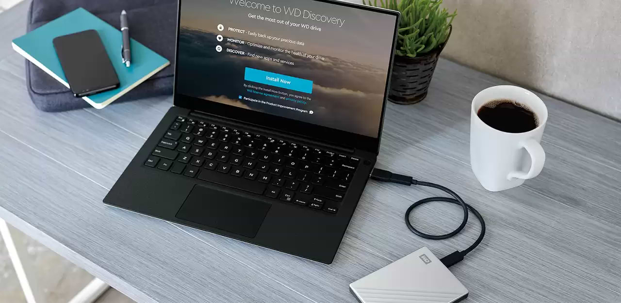 כונן קשיח חיצוני WD My Passport Ultra CTC USB 3.2 1TB - צבע כסף שלוש שנות אחריות ע"י היבואן הרשמי