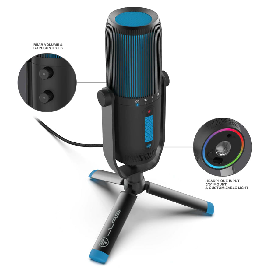 מיקרופון 4 כיוונים Jlab Talk Pro USB - צבע שחור שנתיים אחריות ע"י היבואן הרשמי