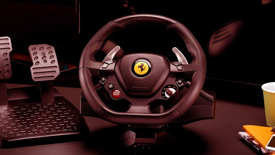 הגה מירוצים ThrustMaster T80 Ferrari 488 GTB Edition - צבע שחור שנה אחריות ע"י היבואן הרשמי