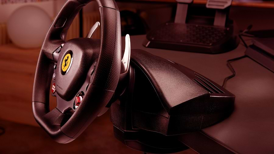 הגה מירוצים ThrustMaster T80 Ferrari 488 GTB Edition - צבע שחור שנה אחריות ע"י היבואן הרשמי