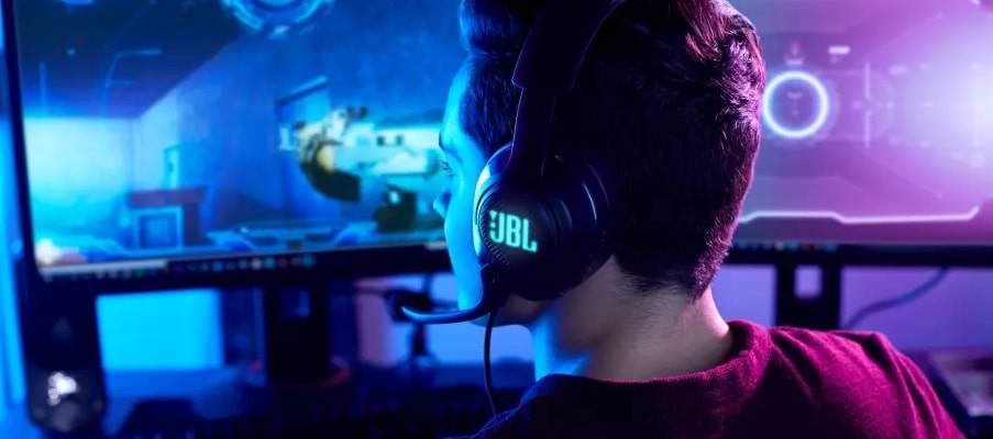 אוזניות גיימינג JBL Quantum 400 - צבע שחור שנה אחריות ע"י היבואן הרשמי