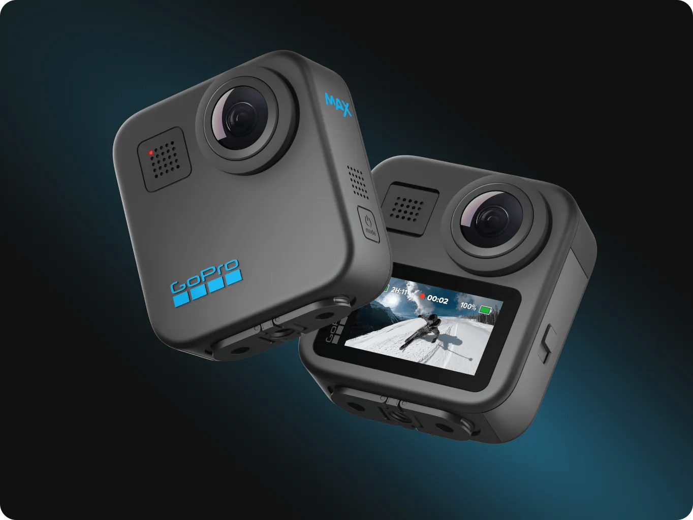 מצלמת אקסטרים GoPro MAX 360 2025 - צבע שחור שנתיים אחריות ע"י היבואן הרשמי