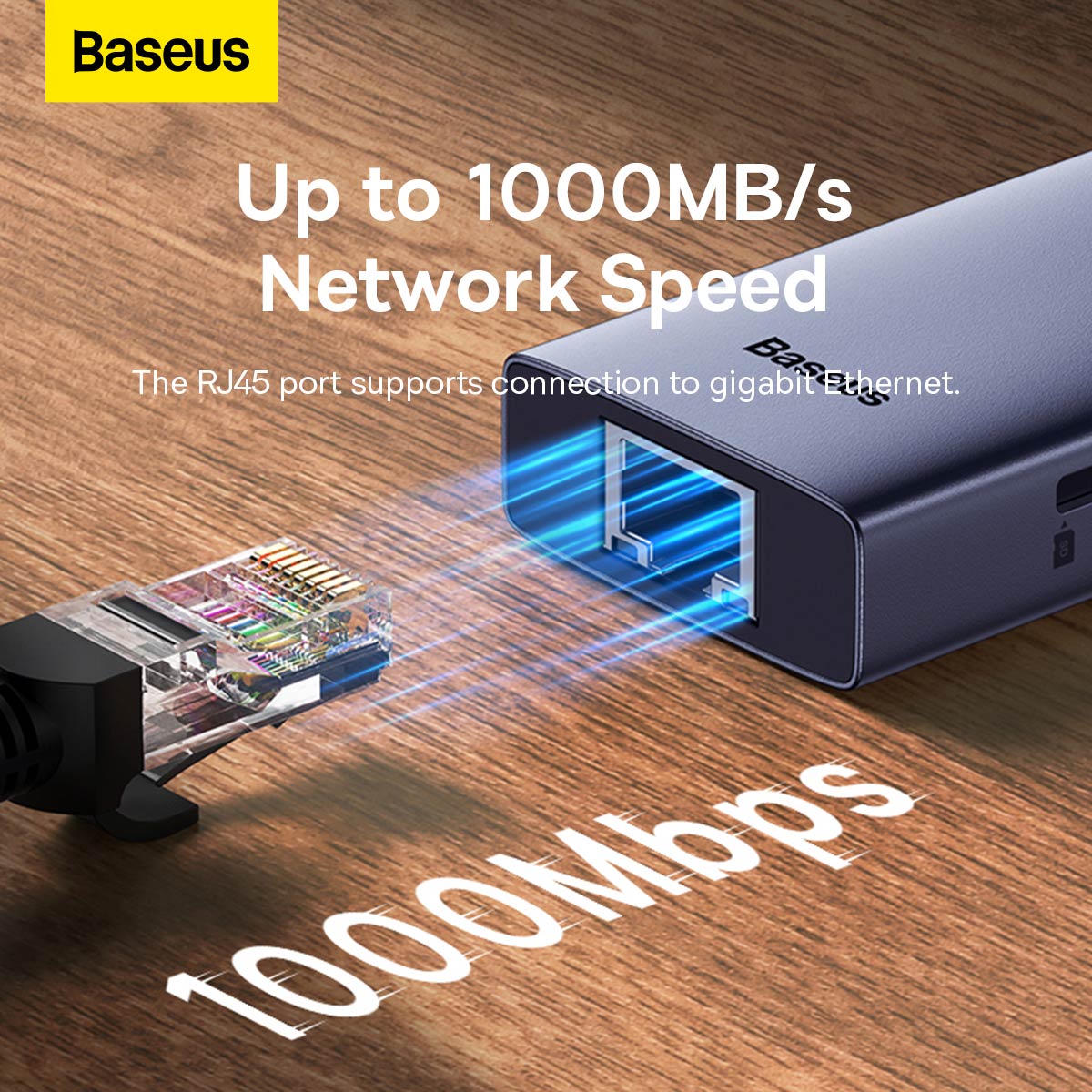 תחנת עגינה 7 ב-1 Baseus 7-Port HUB - צבע אפור שנה אחריות ע"י היבואן הרשמי