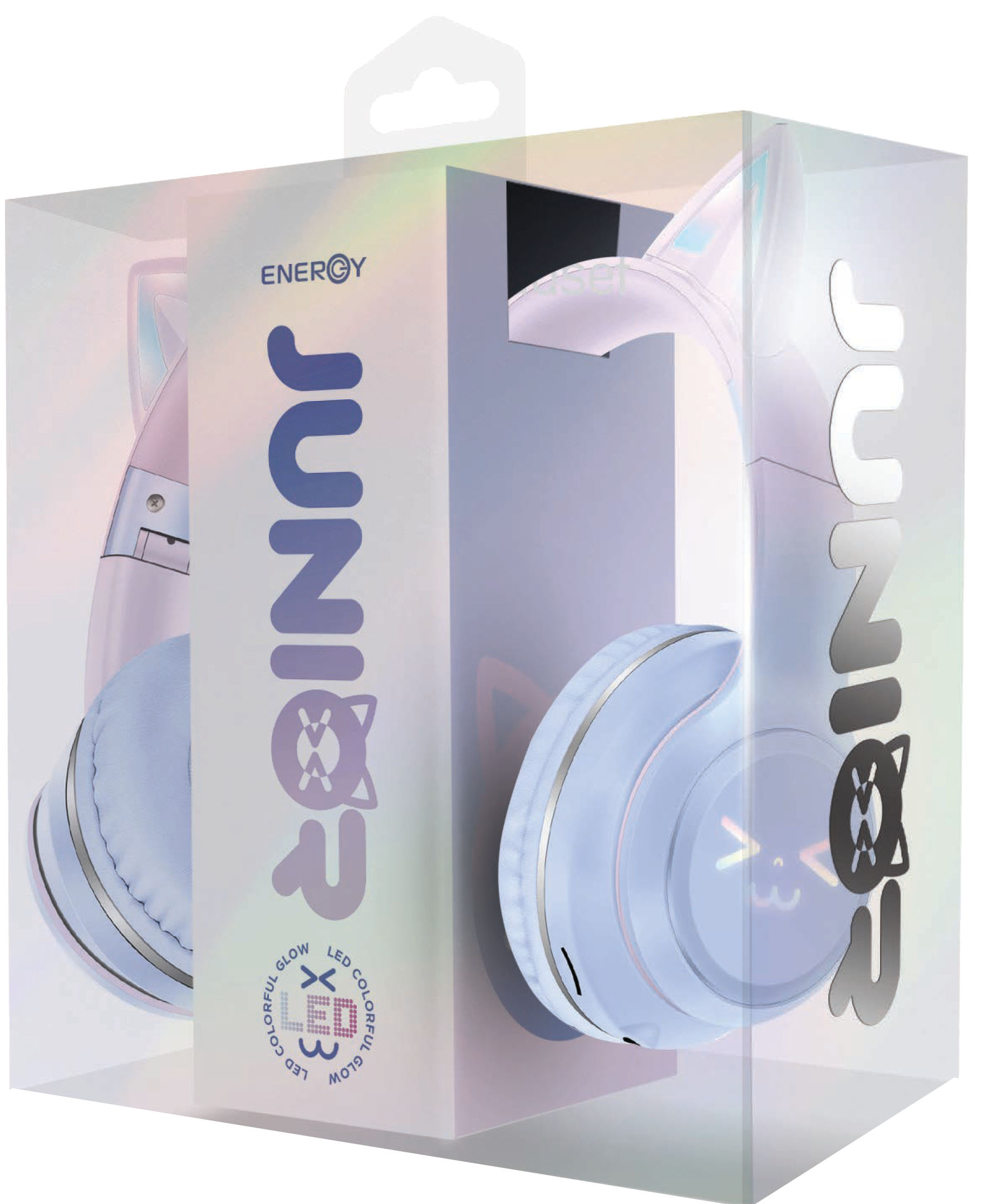 אוזניות קשת Bluetooth אלחוטיות Energy Junior EG300 - צבע ורוד וסגול אחריות ע"י היבואן הרשמי