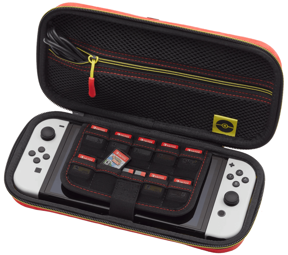 נרתיק נשיאה אוניברסלי PowerA Pikachu Jump לקונסולה Nintendo Switch - צבע אדום וצהוב
