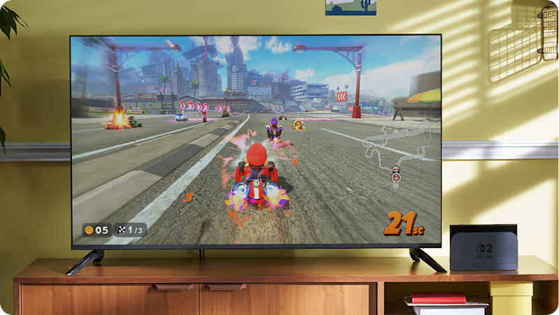 קונסולה Nintendo Switch 2 כולל משחק Mario Kart World - צבע שחור שנתיים אחריות ע"י היבואן הרשמי