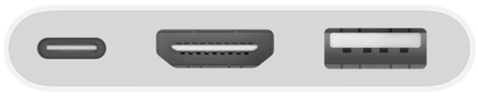 מתאם Apple USB-C Digital AV Multiport - צבע לבן שנה אחריות ע"י היבואן הרשמי