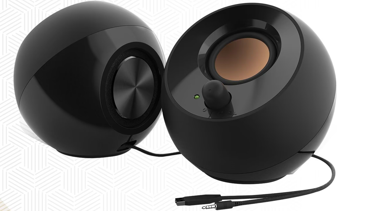 רמקולים למחשב Creative Pebble V2 2.0 USB-C - צבע שחור שנה אחריות ע"י יבואן רשמי
