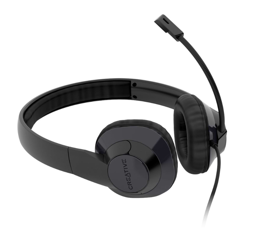 אוזניות חוטיות Creative HS-720-V2 USB - צבע שחור שנה אחריות ע"י היבואן הרשמי