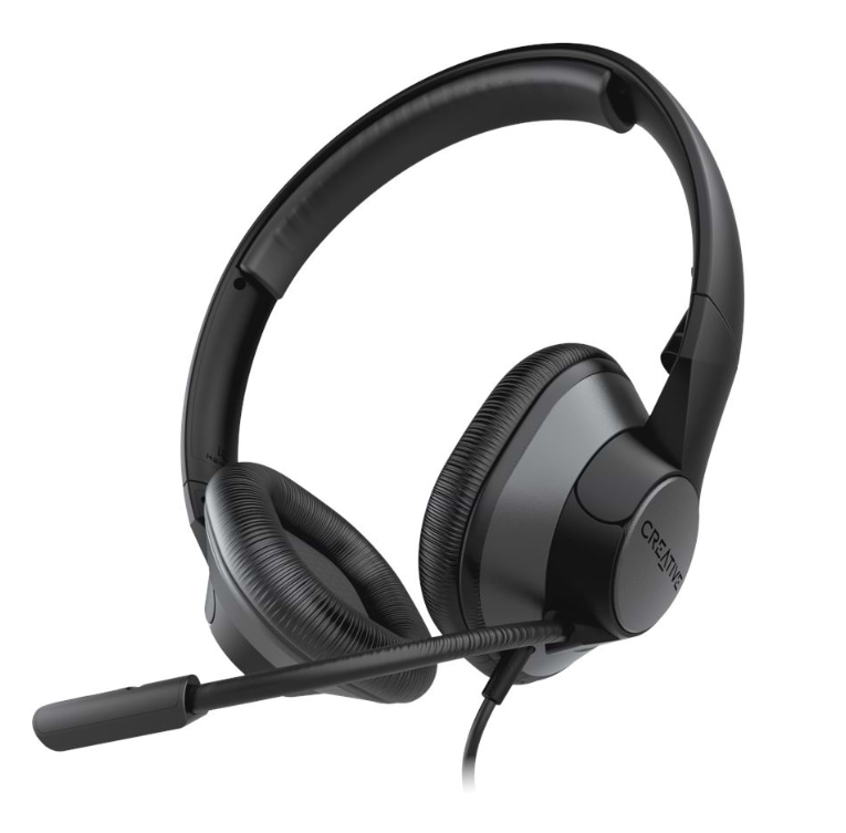 אוזניות חוטיות Creative HS-720-V2 USB - צבע שחור שנה אחריות ע"י היבואן הרשמי