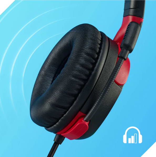 אוזניות גיימינג חוטיות מומלץ לגילאי 12-8 HyperX Cloud Mini - צבע סגול שנתיים אחריות ע"י היבואן הרשמי
