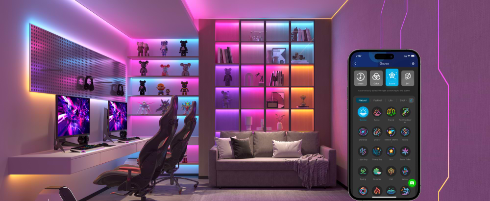 פס תאורה LED באורך 10 מטרים עם ציפוי מגן Govee RGBIC Strip Light S - צבע לבן שנה אחריות ע"י היבואן הרשמי