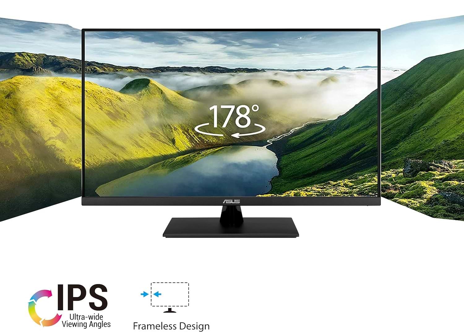 מסך מחשב גיימינג 31.5" ASUS VP32AQ WQHD 2560x1440 75Hz FreeSync - צבע שחור שלוש שנות אחריות ע"י היבואן הרשמי