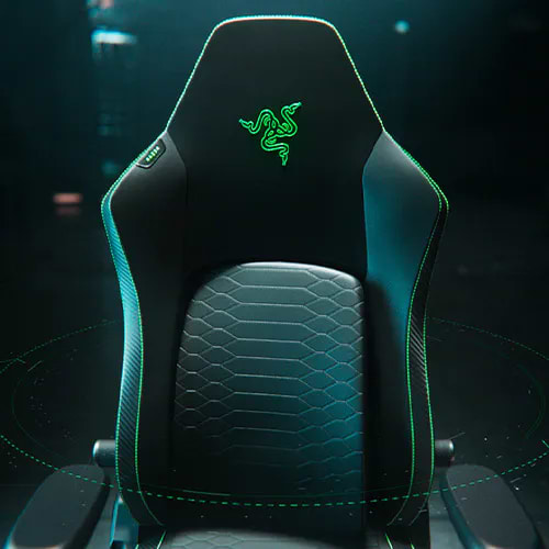 כיסא גיימינג בד Razer Iskur V2 - צבע אפור שלוש שנות אחריות ע"י היבואן הרשמי