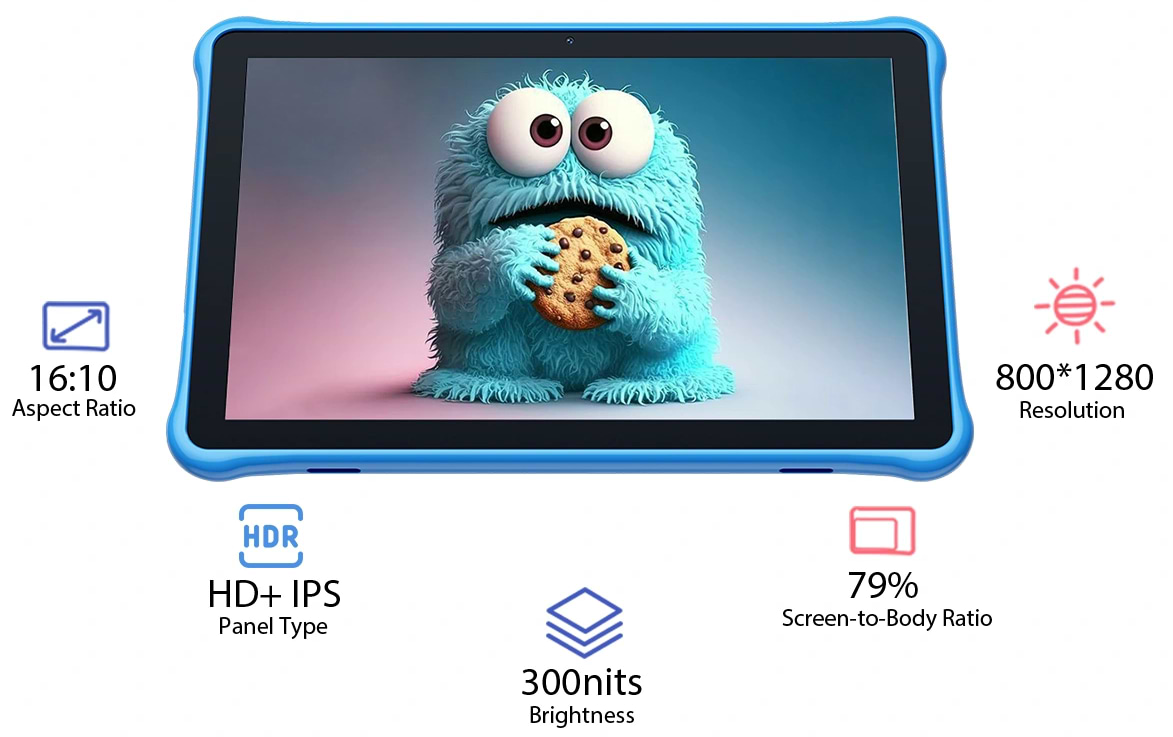 טאבלט Oscal Pad 50 Kids 2GB RAM 64GB - צבע כחול שנה אחריות ע"י היבואן הרשמי