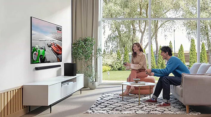 מקרן קול עם סאבוופר Samsung HW-C450 2.1 - צבע שחור שנה אחריות ע