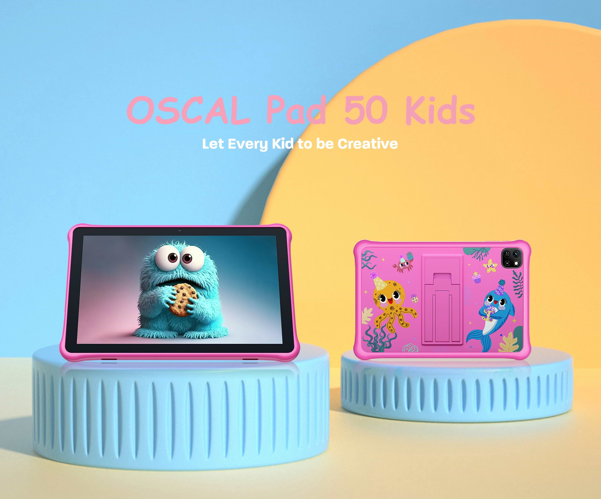 טאבלט Oscal Pad 50 Kids 2GB RAM 64GB - צבע כחול שנה אחריות ע"י היבואן הרשמי