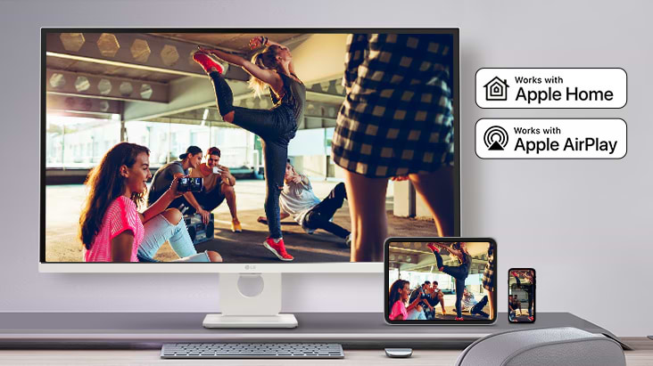 מסך מחשב 32'' LG MyView Smart Monitor 32SR73U-W VA UHD 5ms 60Hz - צבע לבן שלוש שנות אחריות ע"י היבואן הרשמי