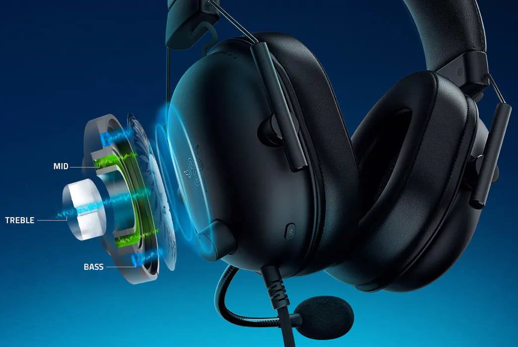 אוזניות גיימינג חוטיות (Xbox Licensed) Razer BlackShark V2 X - צבע שחור שנתיים אחריות ע"י יבואן הרשמי