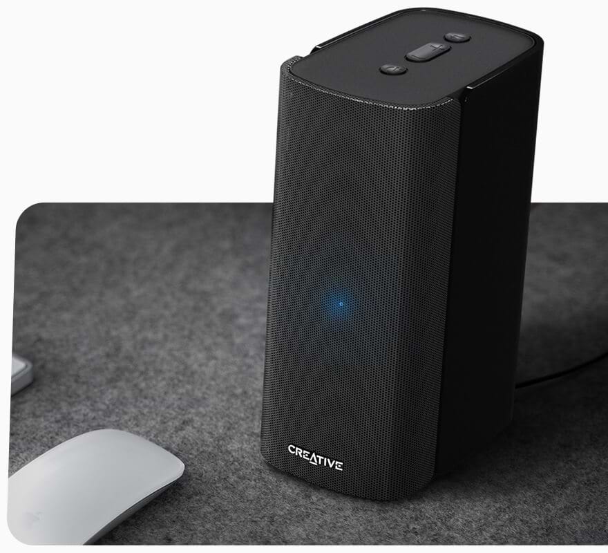 רמקולים למחשב Creative T100 2.0 Compact Hi-Fi - צבע שחור שנה אחריות ע"י יבואן רשמי