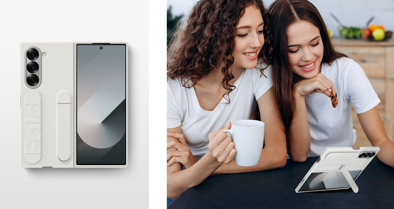 כיסוי מקורי Silicone ל-Samsung Galaxy Z Fold 6 - צבע אפור