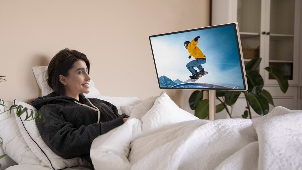 מסך מגע חכם נייד עם מצלמה מובנית 31.5'' AOPEN 32S1U Pro VA 4K UHD - צבע זהב שלוש שנות אחריות ע"י היבואן הרשמי