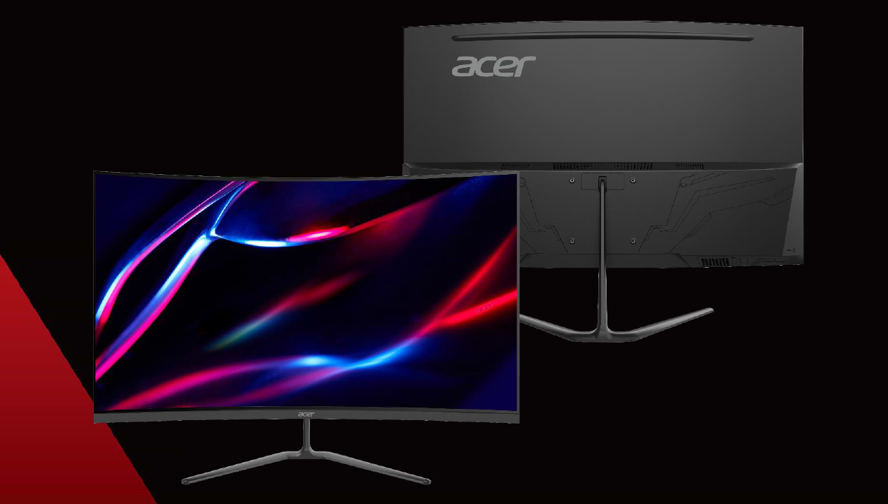 מסך מחשב גיימינג קעור 31.5'' Acer Nitro ED320QU S3 FreeSync VA WQHD 1ms 180Hz - צבע שחור שלוש שנות אחריות ע"י היבואן הרשמי