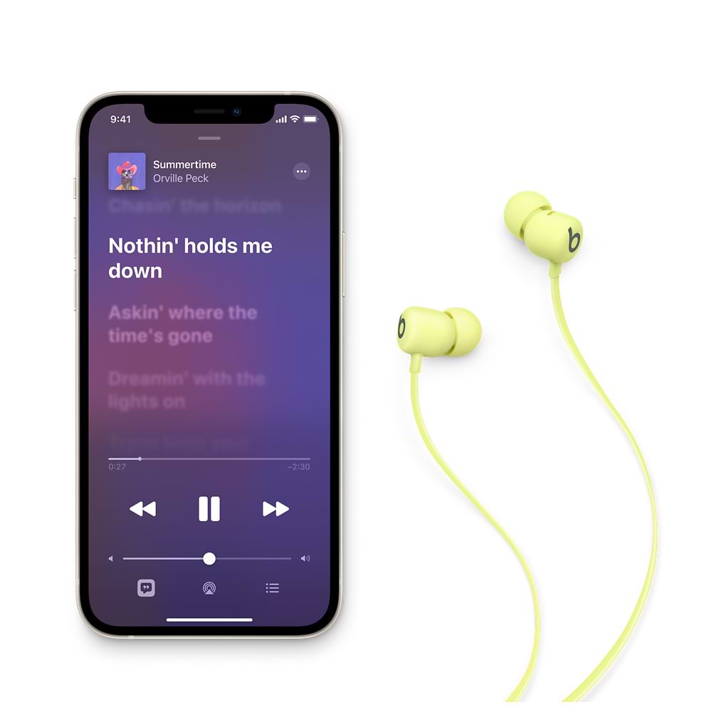 אוזניות אלחוטיות Beats Flex All-Day - צבע צהוב שנה אחריות ע"י היבואן הרשמי